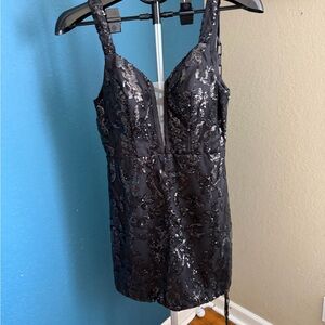 Black Sequin Dress